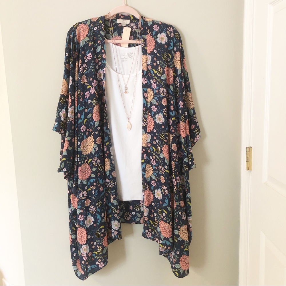Loft Plus Floral Kimono